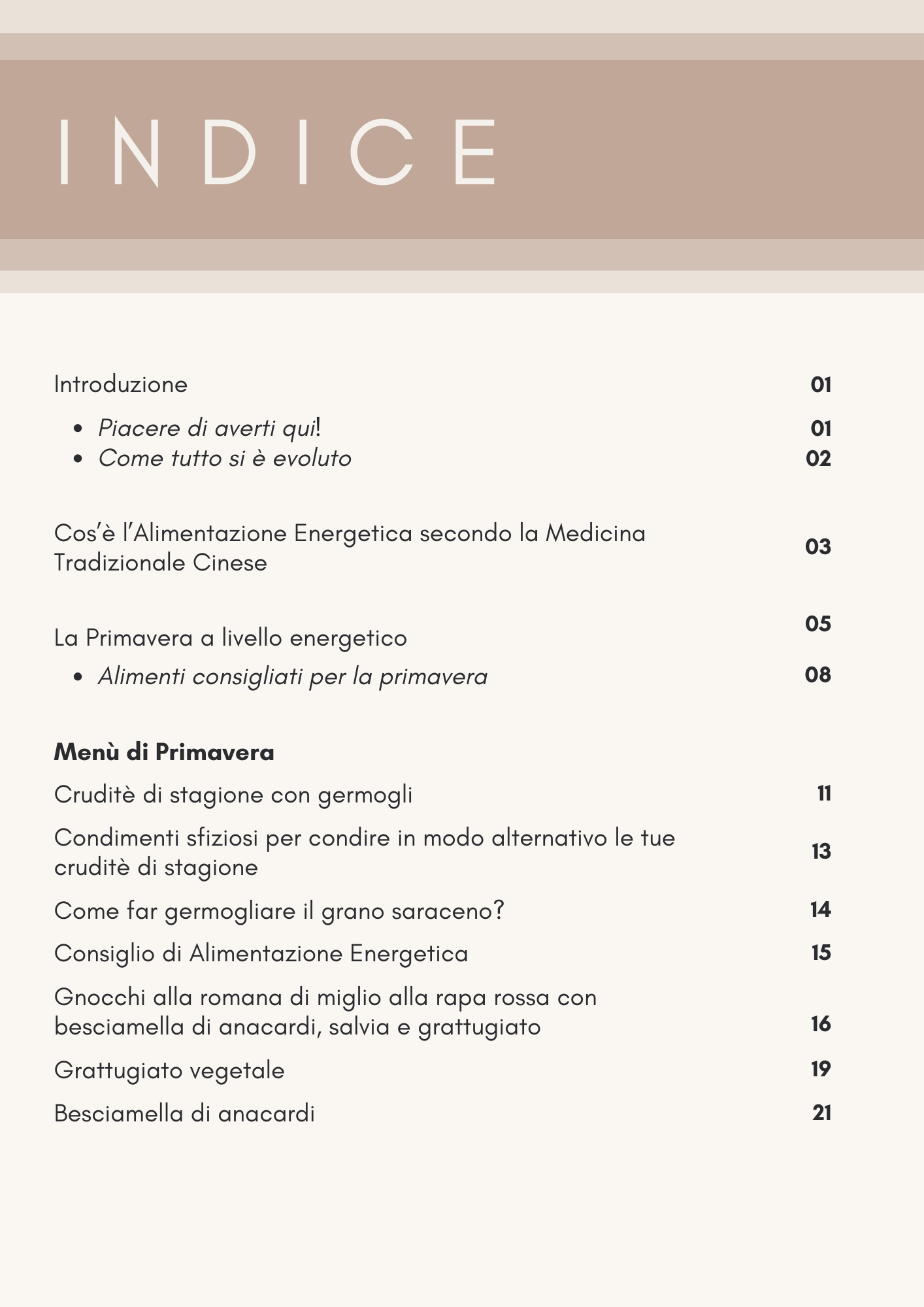 Ricettario "La Primavera"