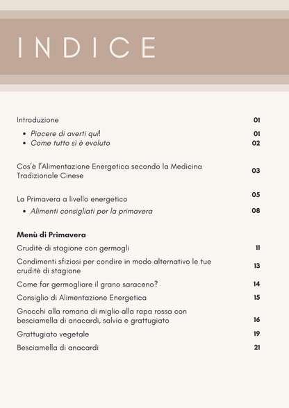 Ricettario "La Primavera"